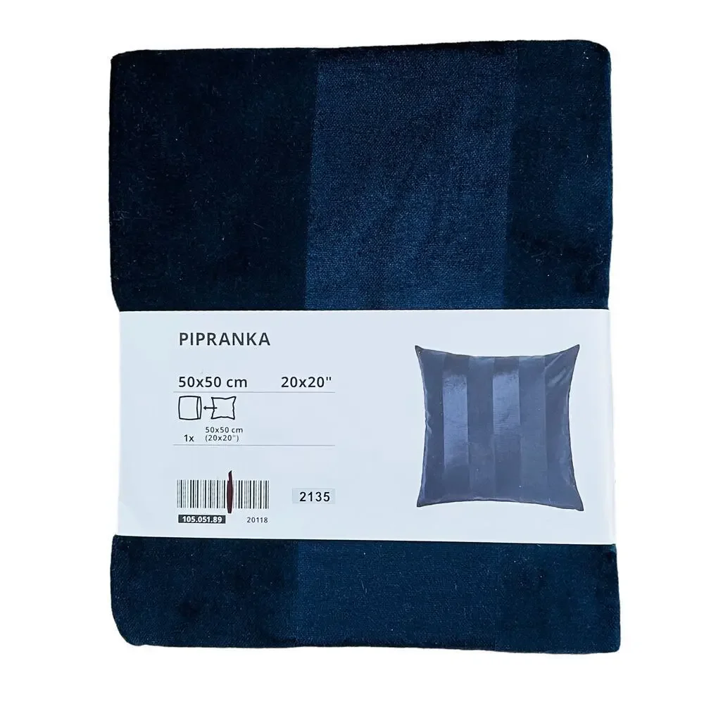 IKEA PIPRANKA Dark Navy Striped 20